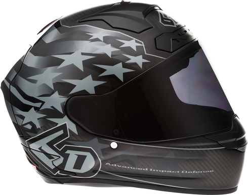 6D HELMETS ATS-1R Motorcycle Full Face Helmet - Patriot - Black - XL 30-0608