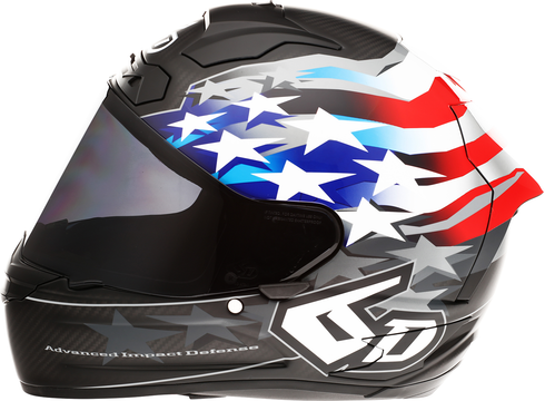 6D HELMETS ATS-1R Motorcycle Full Face Helmet - Patriot - Red/White/Blue - XL 30-0698