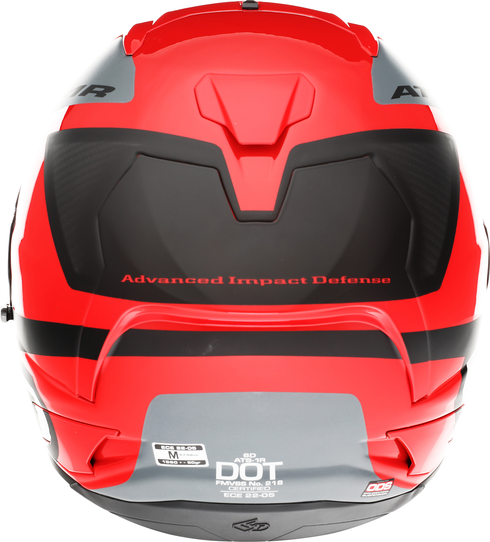 6D HELMETS ATS-1R Motorcycle Full Face Helmet - Wyman - Red/Gray - XL 30-0738