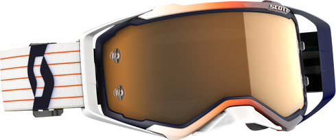 SCOTT Prospect Amplifier Goggle - Blue/White - Gold Chrome Works Lens 285536-1006324