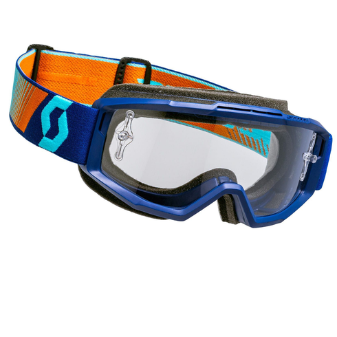 SCOTT Split OTG Goggle - Royal Blue/Orange - Clear Works 285537-7436113