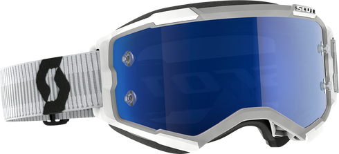 SCOTT Fury Goggle - White - Blue Chrome Works Lens 272828-0002349