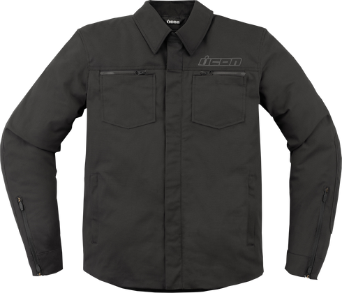 ICON Upstate Canvas CE Jacket - Black - Small 2820-6235
