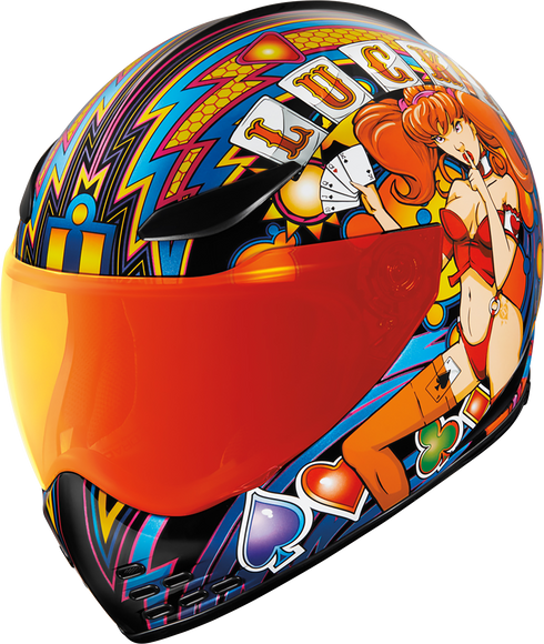 ICON Domain* Helmet - Lucky Lid 4 - Red - Large 0101-14954