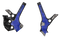 ACERBIS X-Grip Frame Guards - Black/Blue - YZ 85 2976221004