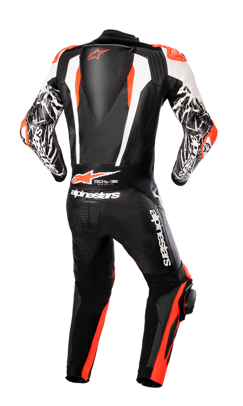 ALPINESTARS Racing Absolute v2 1-Piece Leather Suit - Black/White/Red Fluo - US 42 / EU 52 3156323123152