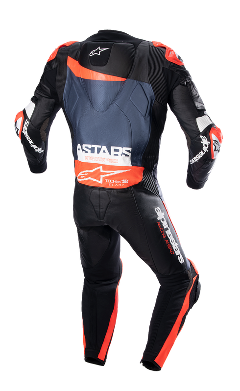 ALPINESTARS GP Plus v4 Leather Suit - Black/Red Fluo/Dark Blue - US 38 / EU 48 3150523135748