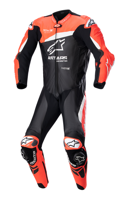 ALPINESTARS GP Plus v4 Leather Suit - Black/Red Fluo/White - US 42 / EU 52 3150523132152