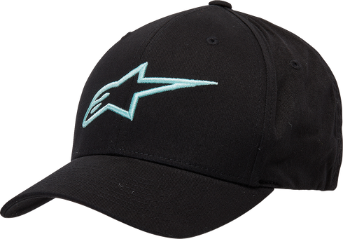 ALPINESTARS ALPINESTARS Ageless Curve Hat - Black/Light Aqua - Small/Medium 1017810101177SM - 2501-4062
