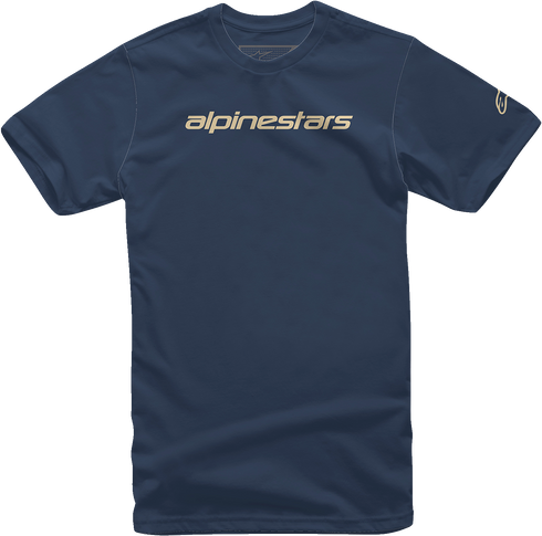 ALPINESTARS ALPINESTARS Linear Wordmark T-Shirt - Navy/Stone - XL 1212720207128XL - 3030-23200