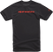 ALPINESTARS ALPINESTARS Linear Wordmark T-Shirt - Black/Warm Red - 2XL 12127202015232X - 3030-23197