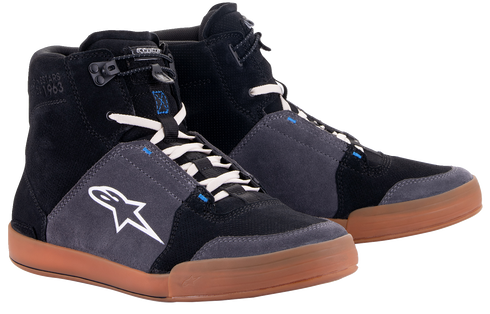 ALPINESTARS Chrome Shoes - Black/Asphalt/Gum Blue - US 8 / EU 40.5 251232211728