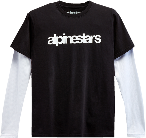 ALPINESTARS ALPINESTARS Stack Long-Sleeve Knit T-Shirt - Black/White - XL 1213713001020XL - 3030-22945