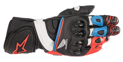 ALPINESTARS Honda GP Plus R v2 Gloves - Black/Bright Red/Blue - 3XL 3556321-1317-3X