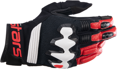 ALPINESTARS Halo Gloves - Black/White/Bright Red - 3XL 3504822-1304-3X
