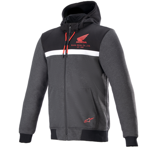 ALPINESTARS ALPINESTARS Honda Chrome Street Hoodie - Black/Gray/Red - Medium 4201323-1908-M - 2820-6412