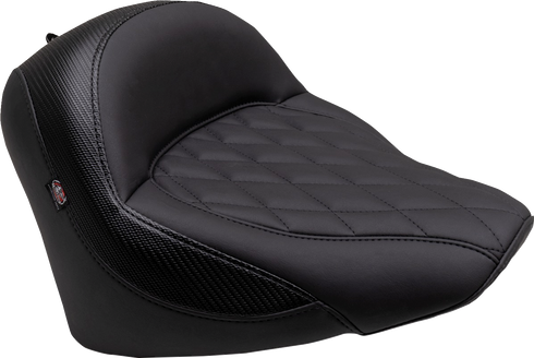 MUSTANG Solo Touring Seat - w/o Driver Backrest - Black - Diamond Stitch - Chief '22-'23 88203