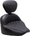 MUSTANG Solo Touring Seat - w/ Driver Backrest - Black - Diamond Stitch - Chief '22-'23 89740