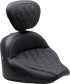 MUSTANG Solo Touring Seat - w/ Driver Backrest - Black - Diamond Stitch - Chief '22-'23 89740