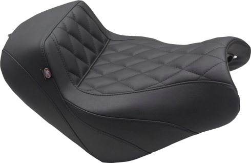 MUSTANG Squareback/Fastback Solo Seat - Black - Diamond Stitch - Vulcan S '15-'23 76430
