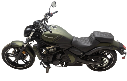 MUSTANG Squareback Seat - Passenger - Black - Diamond Stitch - Vulcan S '15-'23 76431