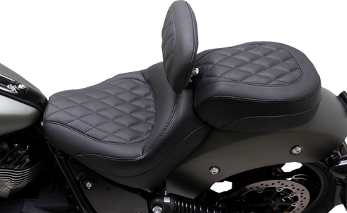 MUSTANG Recessed Passenger Seat - Black - Diamond Stitch - Chief '22-'23 89741