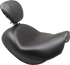 MUSTANG Wide Touring Solo Seat - Black - Plain - with Driver Backrest - C90T '15-'19 89206