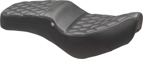 MUSTANG Squareback Seat - Black - Double Diamond - Rebel 300/500 '17-'23 84003