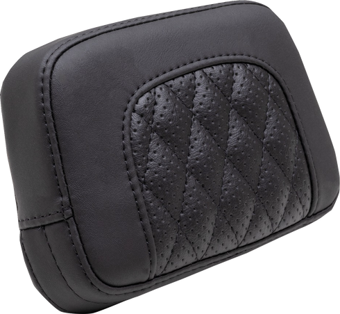 MUSTANG Squareback Sissy Bar Pad - Black - Diamond Stitch - Chief '22-'23 88206