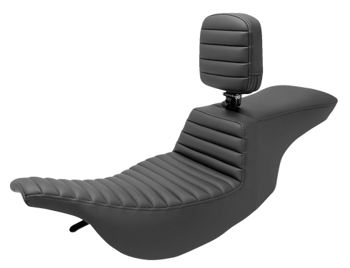 SADDLEMEN Tour Step-Up Seat - Rider Backrest - Tuck-n-Roll - FL '97-'07 897-07-191BR