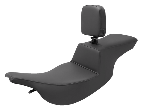SADDLEMEN Tour Step-Up Seat - Rider Backrest - Plain - FL '97-'07 897-07-194BR