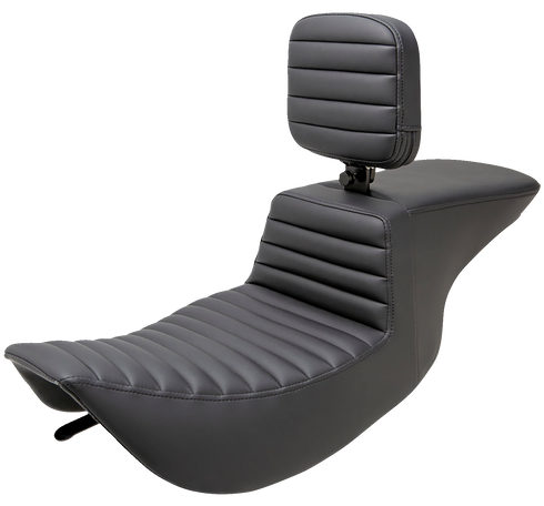 SADDLEMEN Tour Step-Up Seat - Rider Backrest - Tuck-n-Roll - FLHR/FLHX '97-'07 897-06-191BR