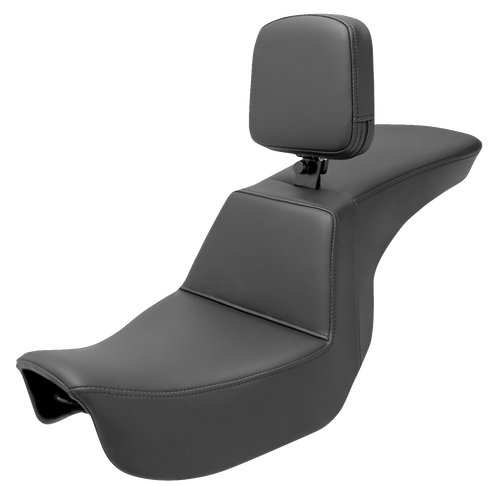 SADDLEMEN Tour Step-Up Seat - Rider Backrest - Plain - Dyna '06-'17 806-04-194BR