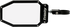 TRINITY RACING Mirror - Apex - Side View - Rectangle - Black TR-M1000-01