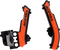 ACERBIS X-Grip Frame Guards - '16 OEM Orange/Black - Gas Gas | Husqvarna | KTM 2979615229