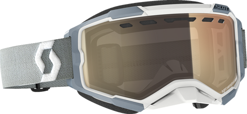 SCOTT Fury LS Snow Cross Goggle - Light Sensitive - White/Gray - Bronze Chrome Lens 278604-1039245