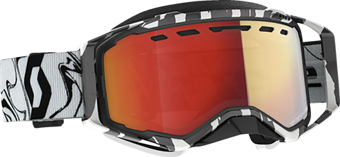 SCOTT Prospect Snow Goggle - Marble Black/White - Dual Pane - Light Sensitive - Red Chrome Lens 278603-7082341