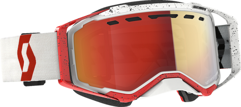 SCOTT Prospect Snow Goggle - White/Red - Dual Pane - Light Sensitive - Red Chrome Lens 278603-1030341