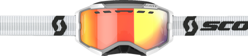 SCOTT Fury LS Snow Cross Goggle - Light Sensitive - White - Red Chrome Lens 278604-0002341