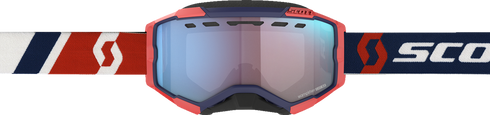 SCOTT Fury Snow Cross Goggle - Red/Blue - Enhancer Blue Chrome Lens 278605-1228347