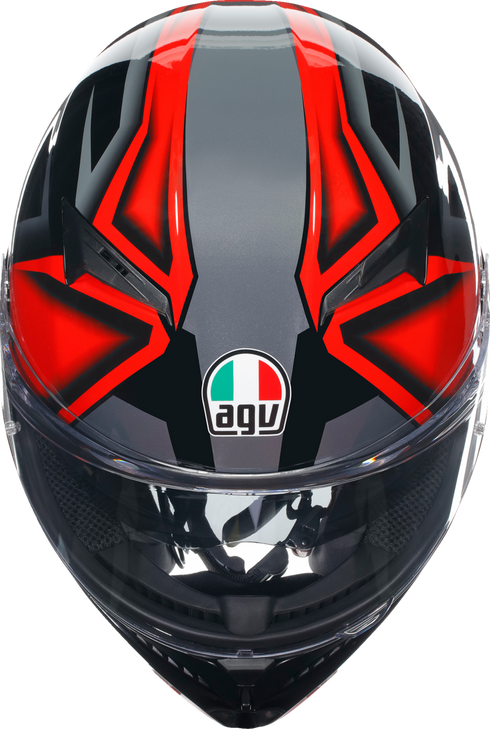 AGV K3 Helmet - Compound - Black/Red - Large 2118381004009L