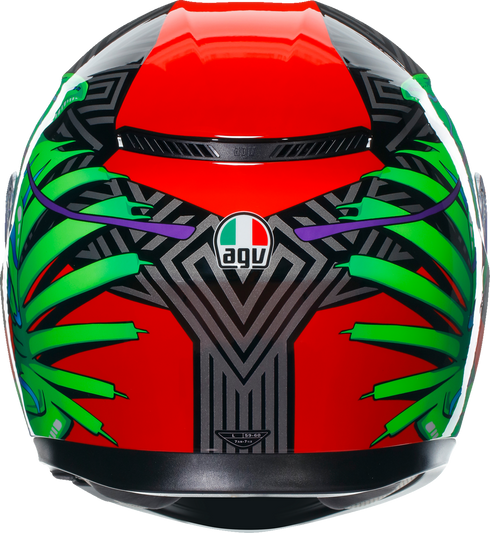 AGV K3 Helmet - Kamaleon - Black/Red/Green - Small 2118381004013S