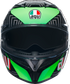 AGV K3 Helmet - Kamaleon - Black/Red/Green - Medium 2118381004013M
