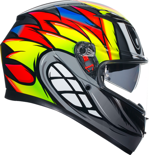 AGV K3 Helmet - Birdy 2.0 - Gray/Yellow/Red - Small 2118381004012S