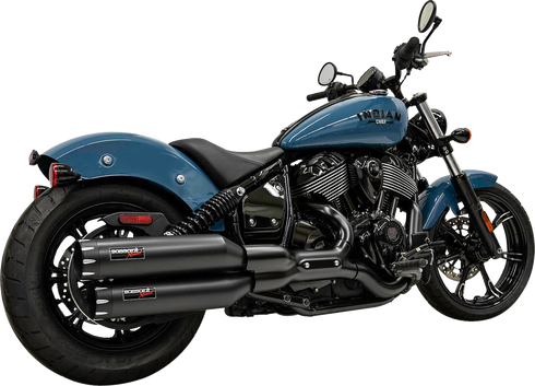BASSANI XHAUST 4" Slip-On Mufflers - Black 8CH17B