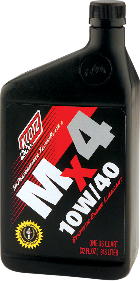 KLOTZ OIL MX4 Synthetic Engine Oil - 10W-40 - 1 U.S. quart KL-860