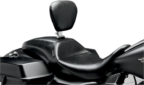 LE PERA Outcast Seat - Full-Length - With Backrest - Smooth - Black - FL '08-'23 LK-987BR