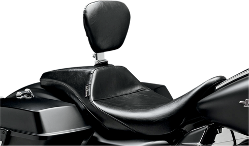 LE PERA Outcast Daddy Long Legs Seat - Full-Length - w/ Backrest - Smooth - Black - FL '08-'24 LK-987DLBR