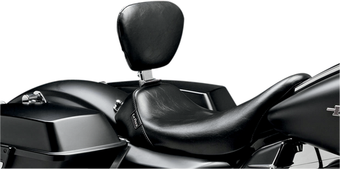 LE PERA Bare Bones Solo Seat - w/ Removable Drivers Backrest - Smooth - Black - FL '08-'23 LK-005BR