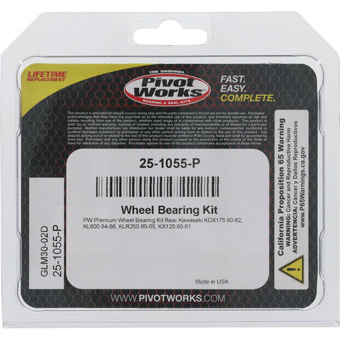 PIVOT WORKS Wheel Bearing Kit Premium - 22-51055P